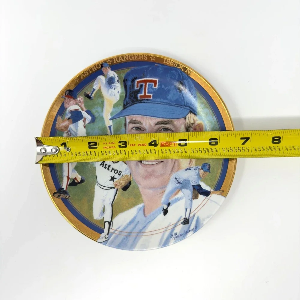 Hamilton Collection‎ Nolan Ryan Collector Plates Lot MLB Legend Strikeout 6.5 in